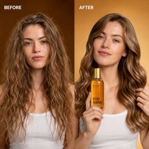 Moroccan Argan Oil Hair Serum for Frizz Control & Shine - 3.4 fl oz