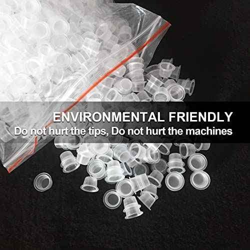 Tattoo Ink Caps Cups - Autdor Mixed 300pcs Tattoo Cups Pigment Caps Disposable Tattoo Ink Cups for Microblading Permanent Makeup Tattoo Pigment Clear Holder Container Caps Tattoo Supplies