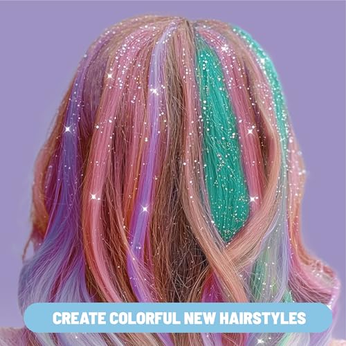 Claire's Hair Chalk & Glitter Styling Kit - 13 Piece Set