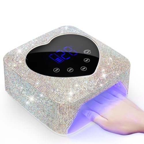 ShineCai Diamond UV LED Nail Lamp 72W Rechargeable Cordless Gel Curing with Auto Sensor & 5 Timer