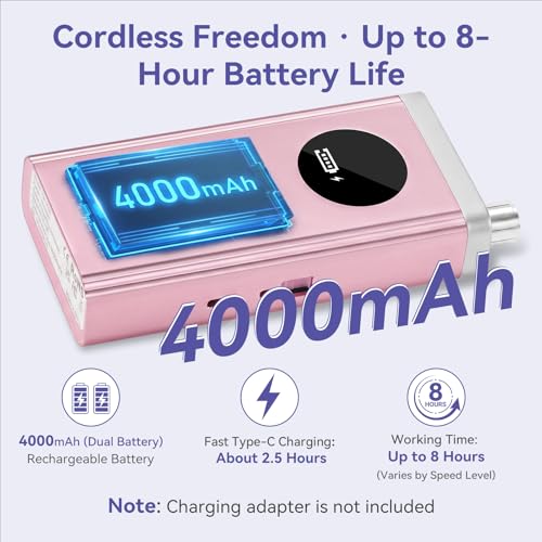 Makartt Rechargeable Nail Drill 30000RPM - Pink