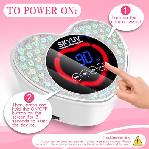 UV LED Nail Lamp Rechargeable Cordless Gel Polish Dryer