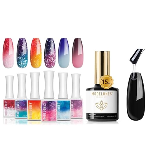 modelones Color Changing Gel Nail Polish Gel Nail Polish Top Coat