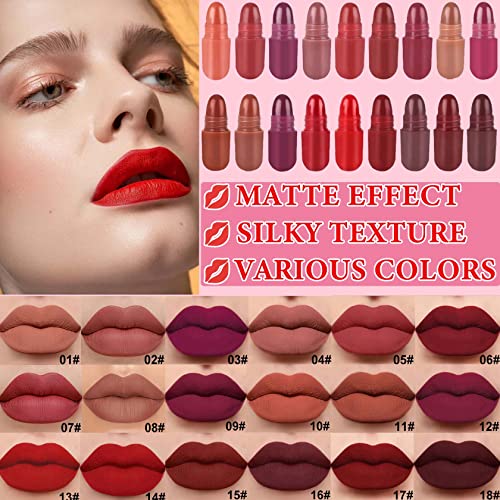 18 Colors Mini Matte Capsule Lipstick Set - Long Lasting