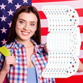 8 Pack Glitter Star Face Tattoos - Patriotic 4th of July
