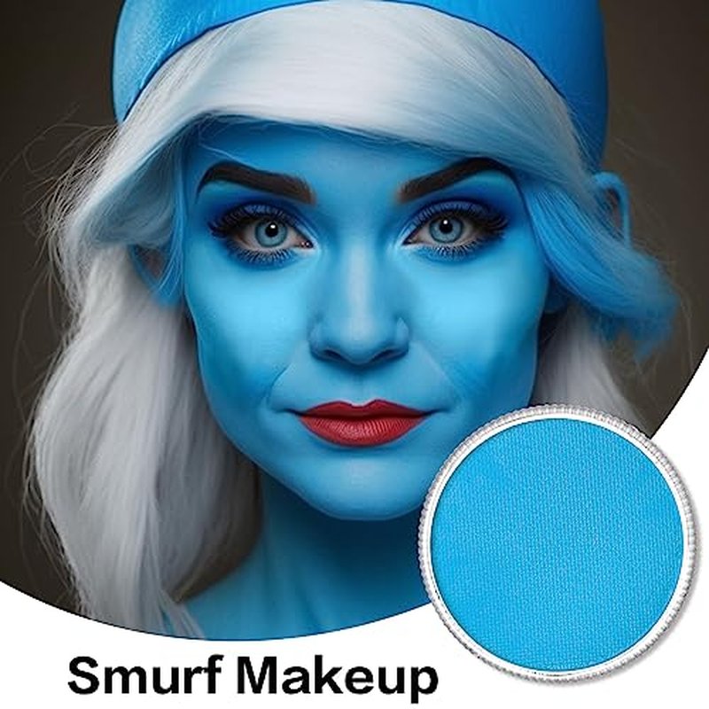 Light Blue Face Body Paint - Non-Toxic Water Activated 30g