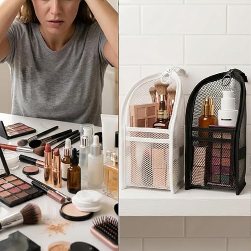 Portable Standing Toiletry Bag - Lightweight Travel Cosmetic Organizer