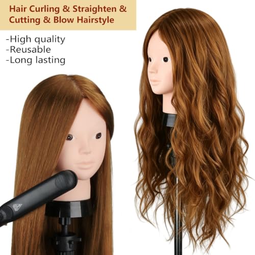 Beauty Star Mannequin Head 80% Real Human Hair Styling Practice