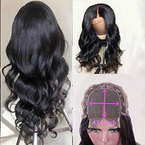 ALLRUN Body Wave Lace Front Wigs Human Hair Lace Closure Wigs for Black Women(26 inch) 100% Unprocessed Virgin Hair 4x4 Lace Closure Wigs Pre Plucked with Baby Hair