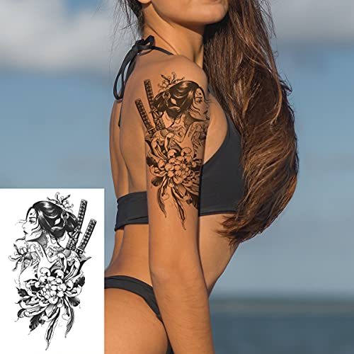 Waterproof Temporary Tattoo Stickers - 6 Sheets Japanese Designs