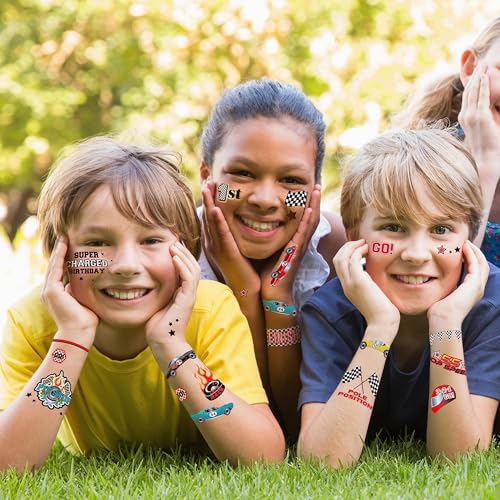 108 Race Car Temporary Tattoos for Boys Birthday Party