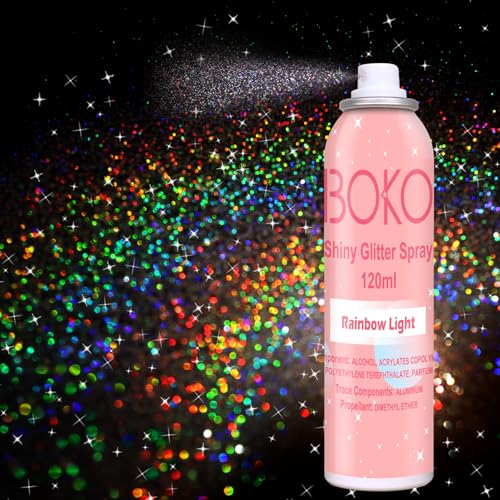 Boko Holographic Silver Body Glitter Spray 120ml
