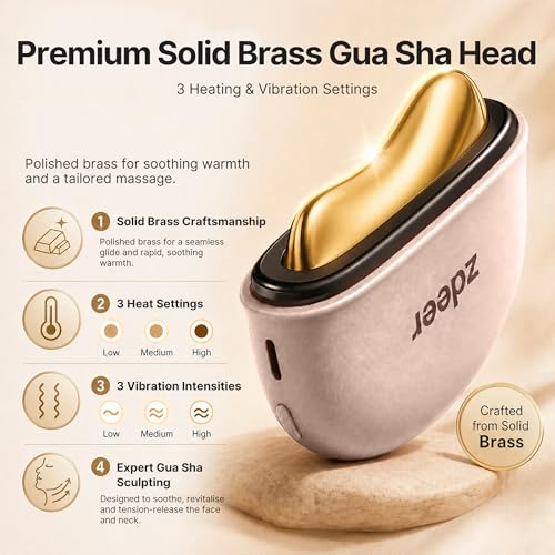 ZDEER GS5 Heated Gua Sha Facial Massager with Red Light Therapy