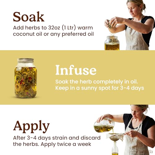 Homeda Ayurvedic Hair Oil Mix - 18 Herbs for Hair Growth