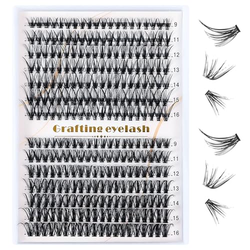 Lash Clusters 30D+40D Wispy Lashes(9-16mm) DIY Natural Lashes 280pcs D Curl Lash Extension For Use At Homecluster Eyelash Extensions