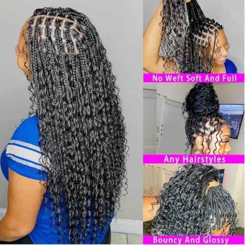 WENYU Human Braiding Hair 100g Deep Wave Bulk Human Hair for Braiding No Weft Bundle Brazilian Virgin Curly Human Hair Extensions for Boho Braids Curly Human Hair Braiding Hair (Deep Wave, 24 Inch)