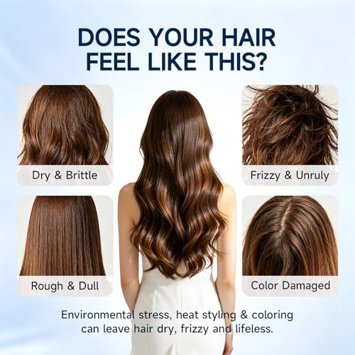 Smoothing Hair Conditioner for Dry & Frizzy Hair – Keratin & Amino Acid – 2 Pack
