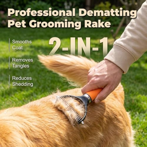 Double-Sided Pet Grooming Brush for Dogs & Cats - 2026 Upgrade