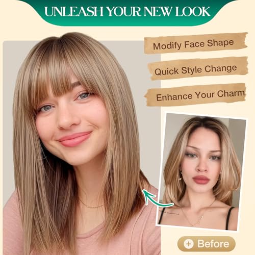 Clip In Bangs Hair Piece for Women - 50g Ash Blonde