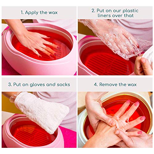 200pcs Paraffin Bath Liners for Hand & Paraffin Bath Mitts, Segbeauty Plastic Thermal Mitten Bags, Heated Hand SPA Mittens for Women, Glove Mitt Liner Covers for Paraffin Wax Machine