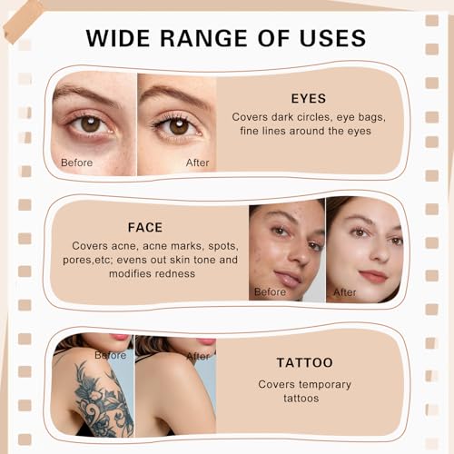 Under Eye Concealer Full Coverage - Waterproof Dark Circles Corrector