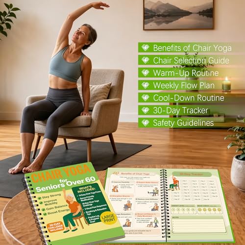 Chair Yoga for Seniors Over 60 - 30-Day Challenge Book