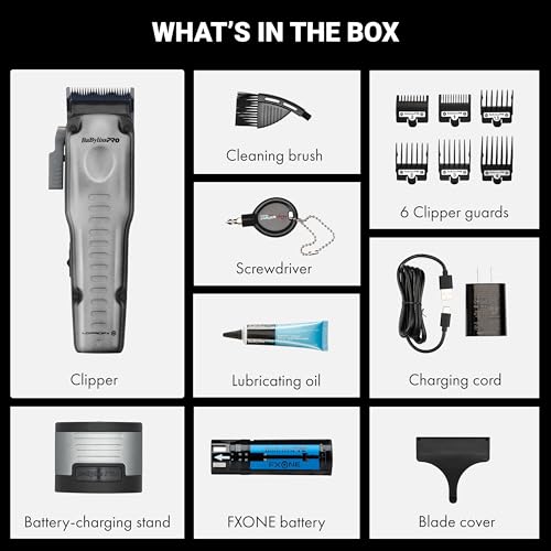 BaBylissPRO FXONE LO-PROFX Cordless Hair Clipper with Interchangeable Battery