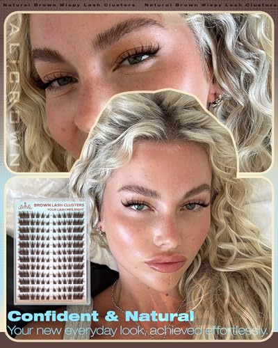 Brown Cat Eye Cluster Lashes C-Curly Fox Eye Extensions