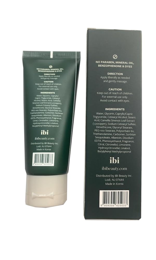 IBI Ultra Hydrating Moisturizing Hand Cream For Dry & Senstive Skin, Green Tea 2.02 Ounce Tube (60ml 1 Pc)