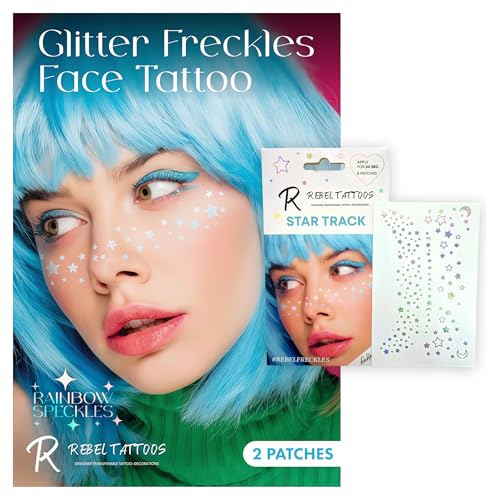 Temporary Face Tattoo Freckles - Glittery Stick-On Stickers