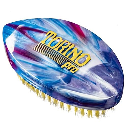 Torino Pro Curve Wave Brush #232- Curved Palm Medium Hard Shower brush - Reinforced bristles - Great for wolfing to manage your 360 Waves