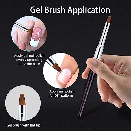 Kolinsky Acrylic Nail Brush Set - Size 10 & Cleanup Brush