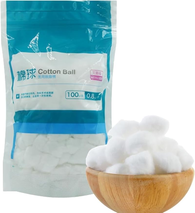 100 Jumbo Cotton Balls - Extra Large Absorbent for Makeup & Wound Care