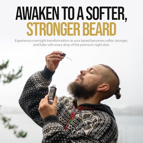 The Beard Struggle - Beard Oil for Men - Natural Blend for Softens, Moisturizing, & Healthier Beard Growth - Viking Storm Night Liquid Silver Elixir - Vegan-Friendly Beard Growth Oil (1 Fl oz)