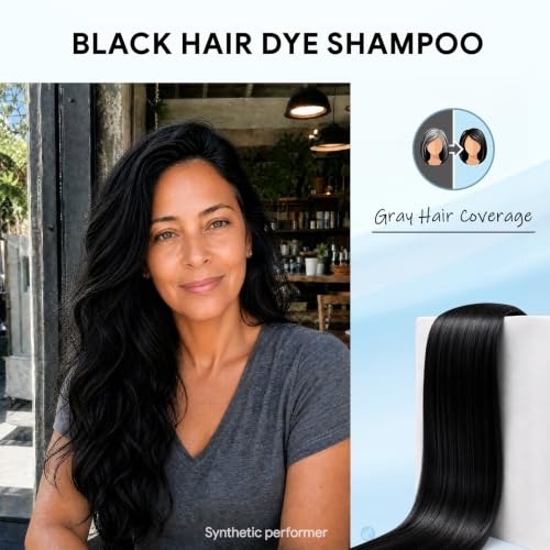 Ivnil Black Hair Dye Shampoo for Gray Coverage