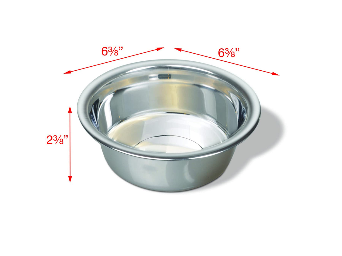 Van Ness Pets Medium Lightweight Stainless Steel Dog Bowl, 32 OZ Food And Water Dish, Natural