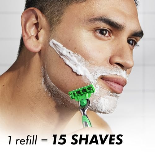 Gillette Mach3 Sensitive Razors for Men, 1 Handle, 5 Blade Refills, Designed for Sensitive Skin