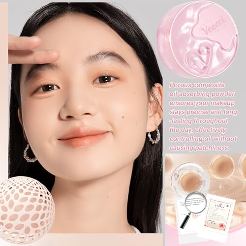 Light Purple Matte Finish Loose Setting Powder Talc-free Tone-up Face Makeup Translucent Dry Oily Skin Controls Shine Lightweight