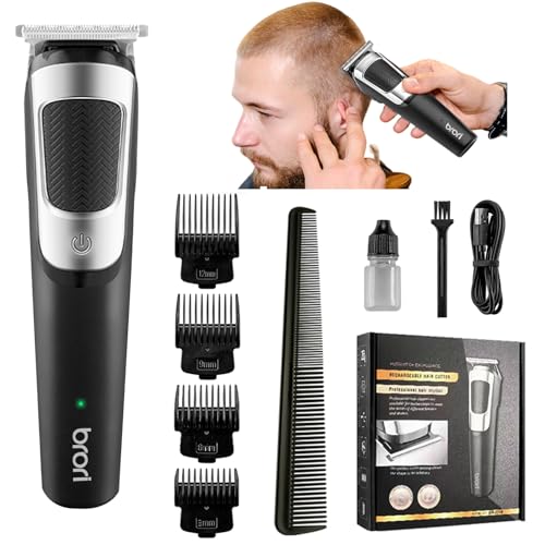Professional Hair Trimmer for Men - Rechargeable Electric Hair Clipper Set for Home & Salon Use, Easy to Use Men's Grooming Kit with Precision Blades