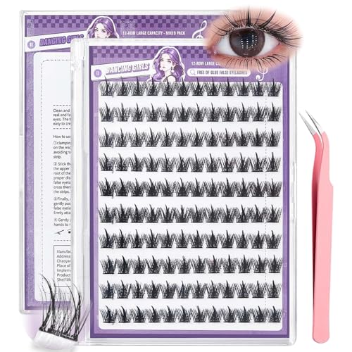 Self-Adhesive Eyelash Clusters Wispy 12-14MM No Glue