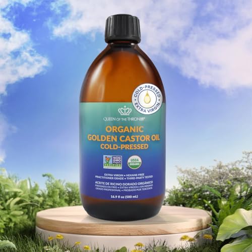 Queen of the Thrones Organic Castor Oil - 16.9oz Pure & Hexane-Free