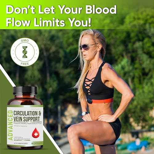 NutraPro Blood Circulation Supplement - Leg & Vein Support, 90 Caps