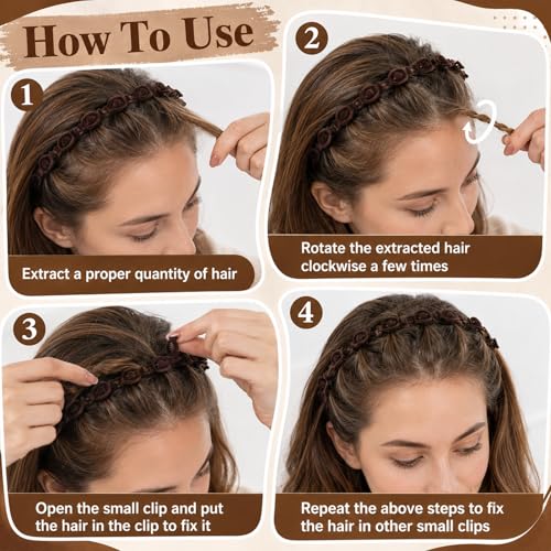 3-Piece Headband with Clips Set for Bangs - Stylish Hair Accessories