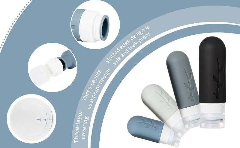 18-Pack TSA Approved Travel Bottles Set with Toiletry Bag