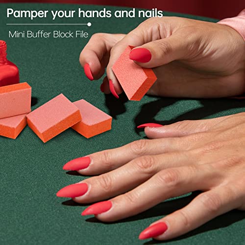 MARYTON Nail Buffer Mini Block 80/100 Grit (130 PCS)