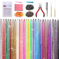 25 Colors Hair Tinsel Extension Kit 48 Inches Heat Resistant