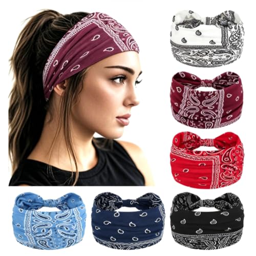 YARIEW Boho Wide Knot Headbands for Women - Non-Slip, Breathable, Comfortable Hair Accessory Set