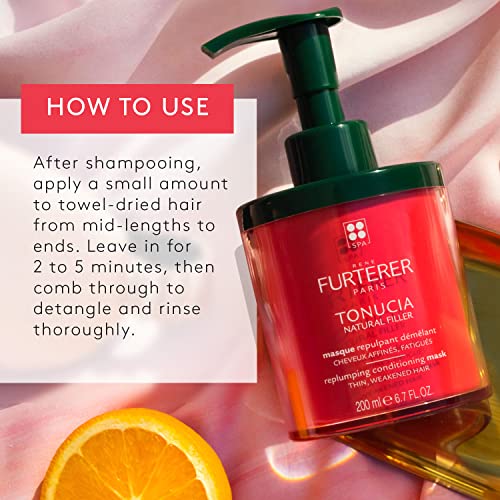 Rene Furterer TONUCIA Replumping Conditioning Mask - For Thin, Weakened Hair Due to Aging - Redensify & Revitalize - Silicone-Free