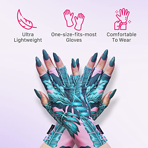 ManiGlovz UPF 50+ UV Gel Manicure Fingerless Gloves - Cotton Candy