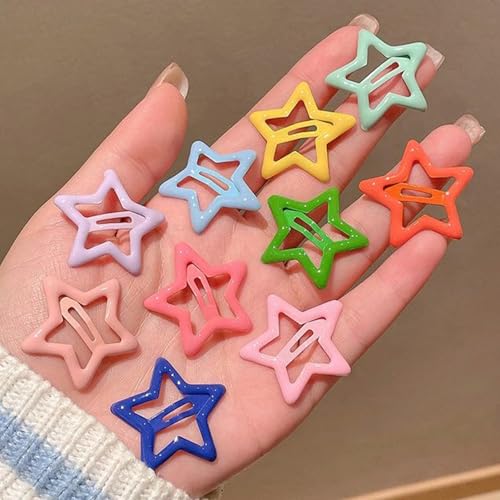 Star Hair Clips 100 Piece Set Metal Snap Barrettes 1.18"